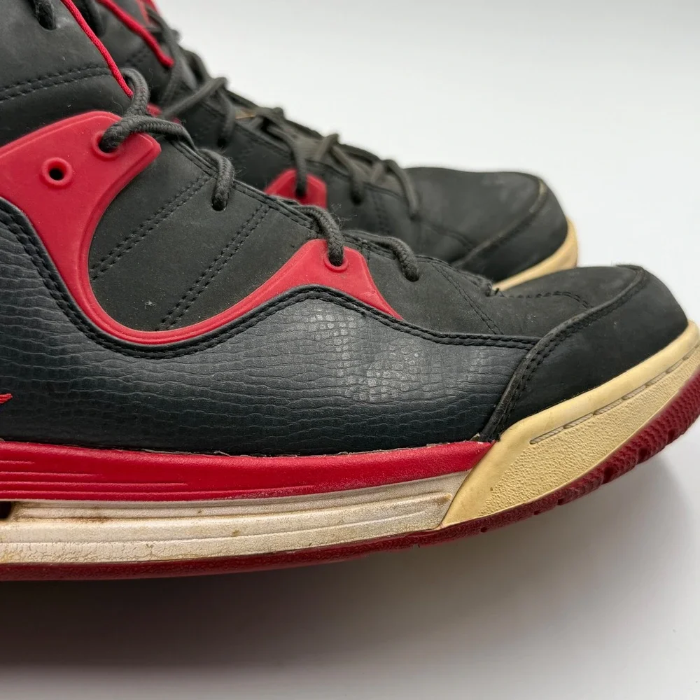 Nike Jordan Flight 45 Bred Black Red Sneakers‎ Mens 11 Retro Basketball Shoes